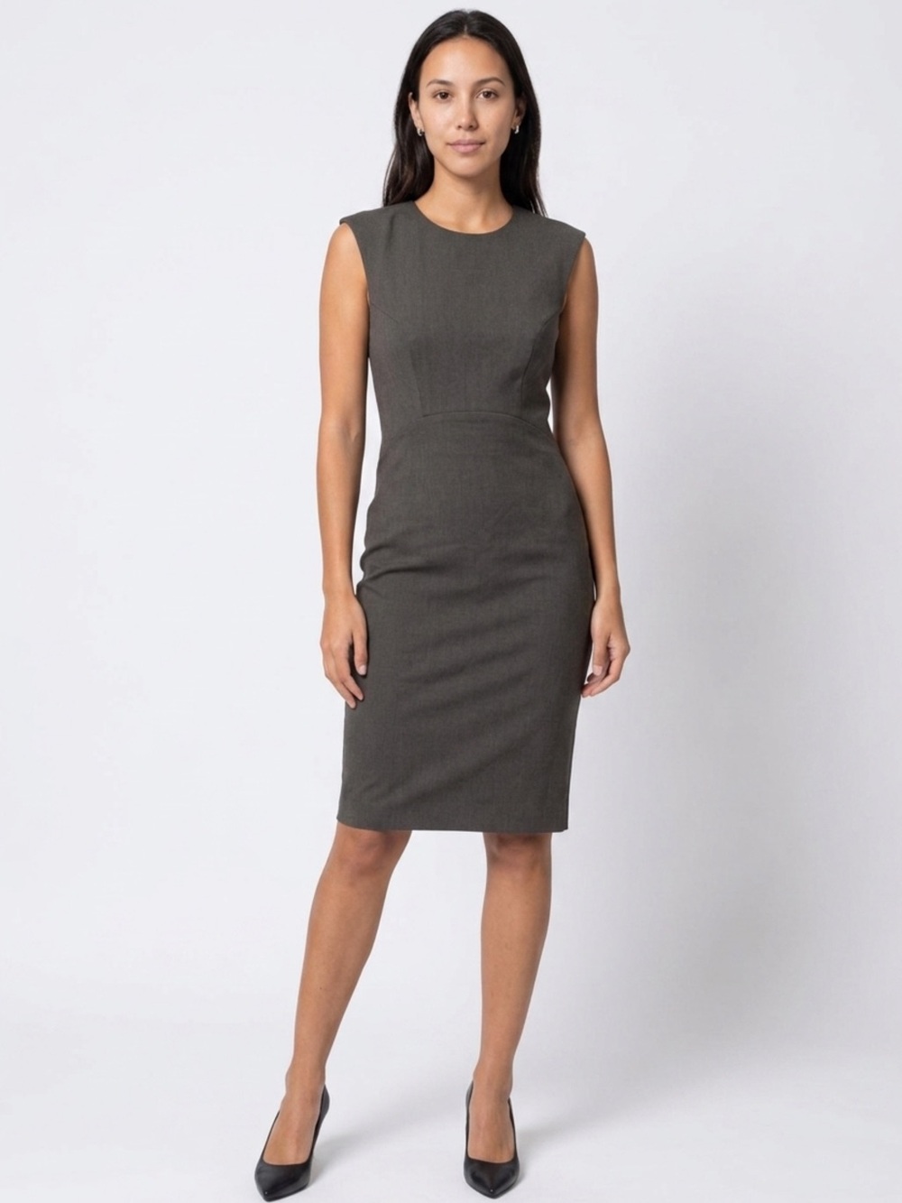 Express Gray Midi Dress